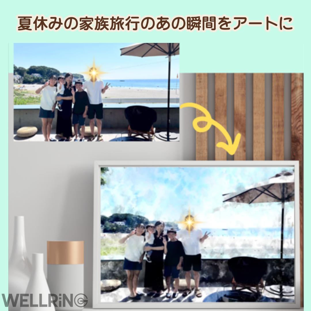 想い出の写真からつくる 水彩画風ポスター