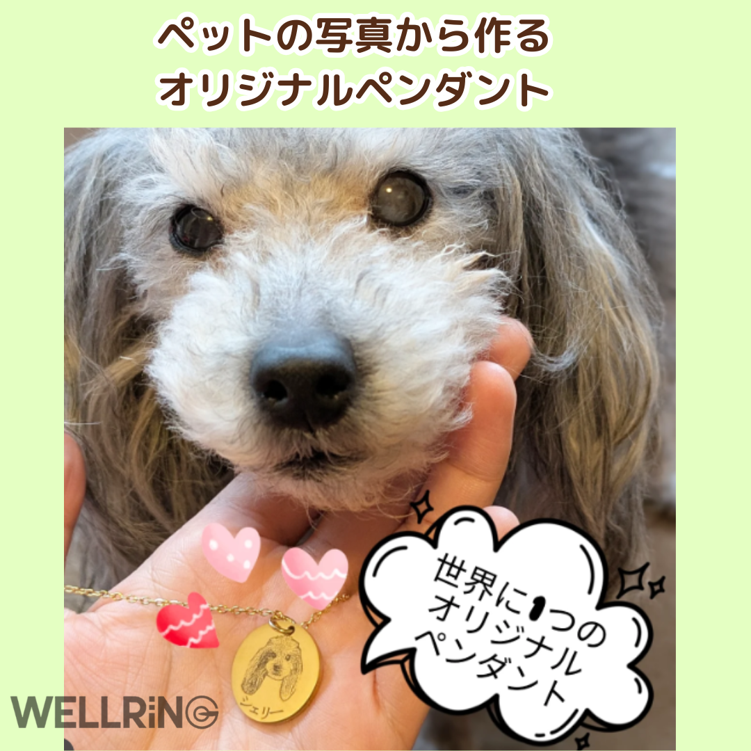 ペットの写真から作るオーダーメイドのペンダント