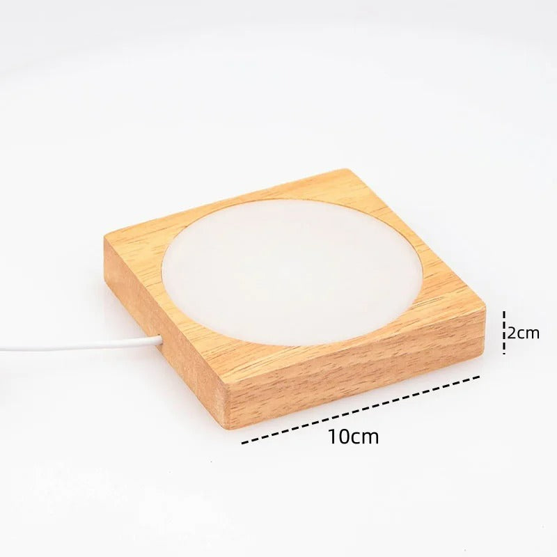 USB式木製LED台座