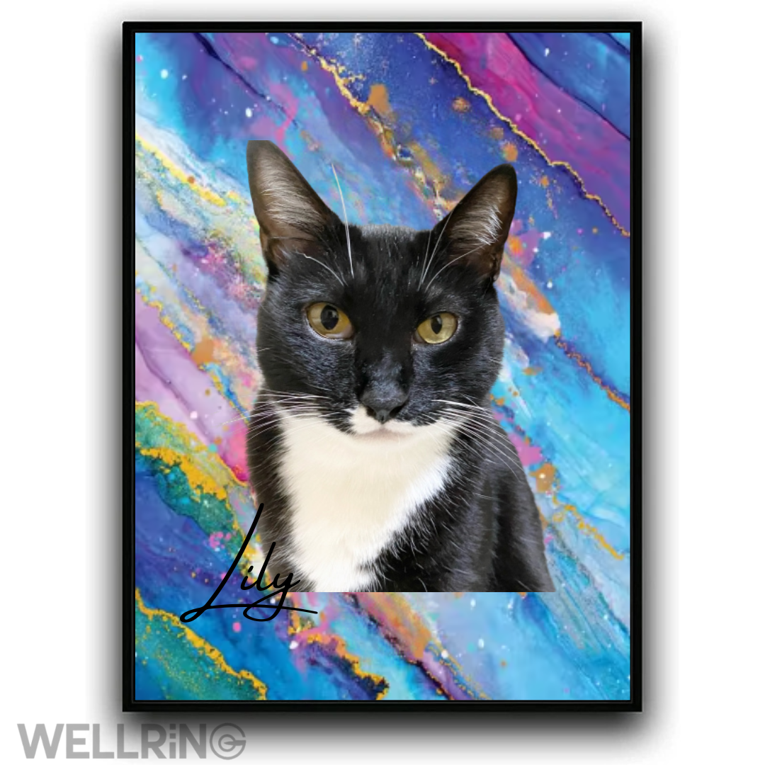 写真からつくる　ペットの水彩画風ポスター