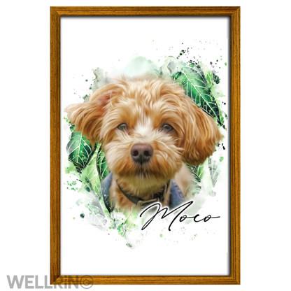 写真からつくる　ペットの水彩画風ポスター