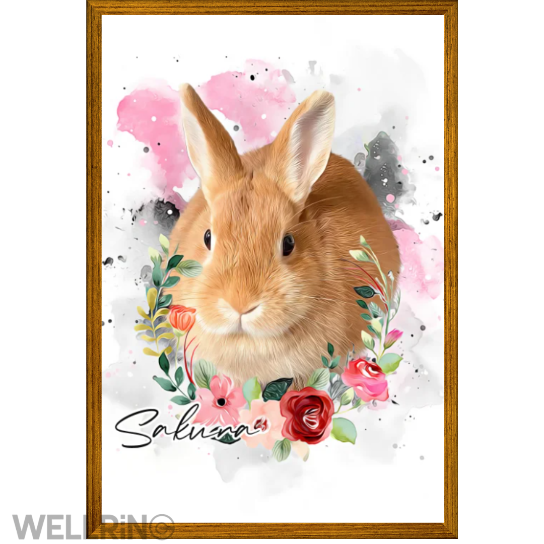 写真からつくる　ペットの水彩画風ポスター