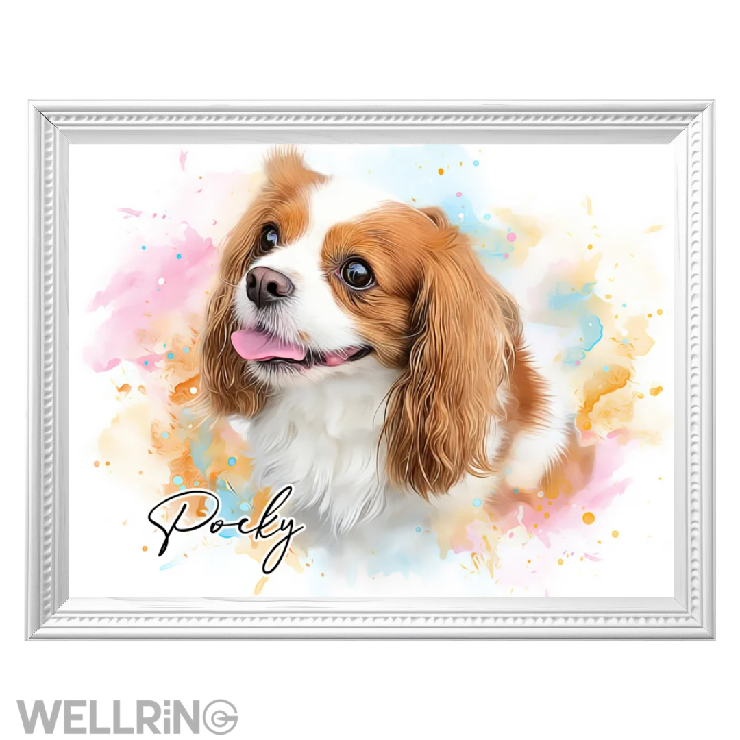 写真からつくる　ペットの水彩画風ポスター