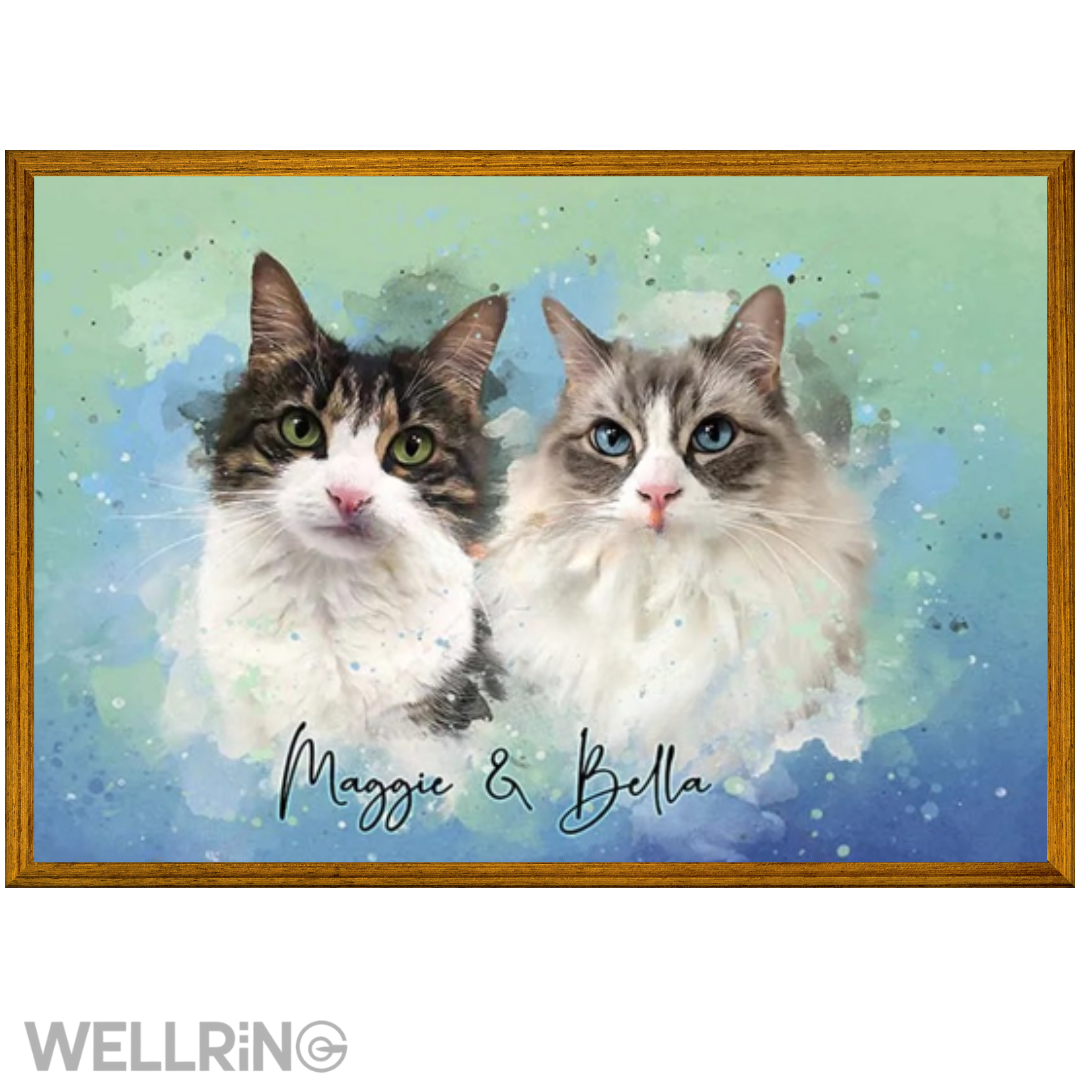 写真からつくる　ペットの水彩画風ポスター