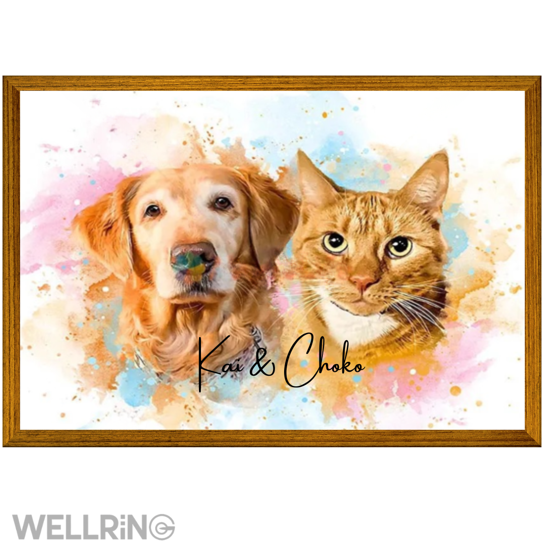 写真からつくる　ペットの水彩画風ポスター